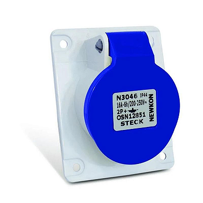TOMADA EMBUTIR N-3046 3P 16A 220/240V AZ STECK