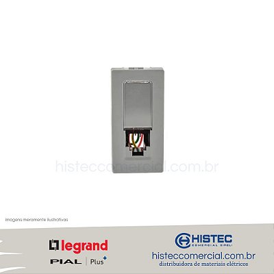 TOMADA TELEFONE RJ11 4 FIOS CINZA 2615010CZ PIAL PLUS+