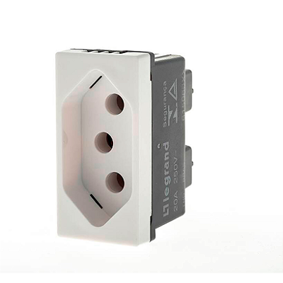 TOMADA 2P+T 20A BR BORNE PARAFUSO 615060BC PIAL PLUS+