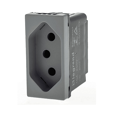 TOMADA 2P+T 10A CZ BORNE AUTOMÁTICO 615038CZ PIAL PLUS+