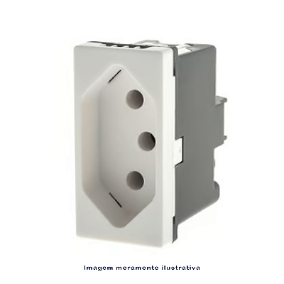 TOMADA 2P+T 10A BR BORNE AUTOMÁTICO 615038BC PIAL PLUS+