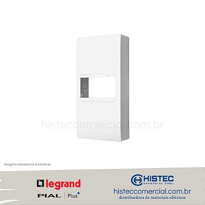PLACA DLP C/ SUPORTE 1 POSTO BRANCO 648731BC PIAL PLUS+