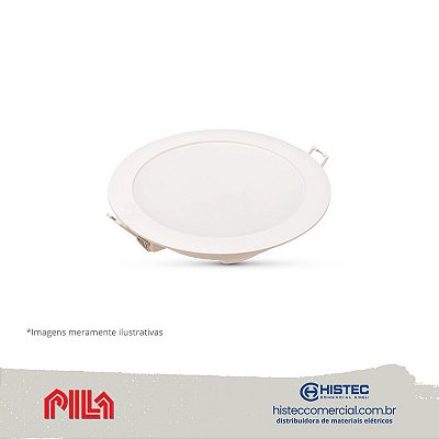 LUMINÁRIA PILA LED DL052 EMBUTIR REDONDA 12W 3K 900l BIVOLT PHILIPS