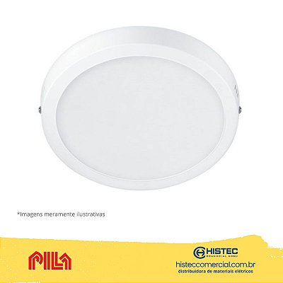 LUMINÁRIA PILA LED DL052 SOBREPOR REDONDA 12W 6K 900l BIV PHILIPS