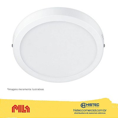 LUMINÁRIA PILA LED DL052 SOBREPOR REDONDA 18W 6K 1300l BIVOLT PHILIPS