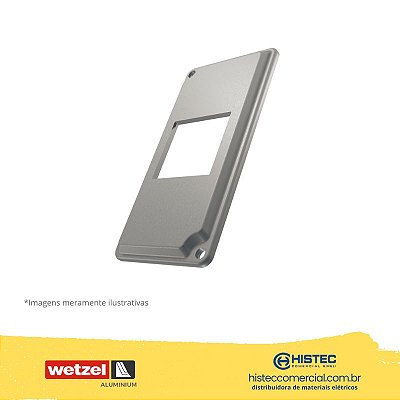 TAMPA INJETADA TPCA-13 COM PINTURA ALUMÍNIO 1" 2 INTERRUPTOR HORIZONTAL E011000292 WETZEL