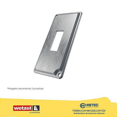 TAMPA INJETADA TPSA-12 SEM PINTURA ALUMÍNIO 1" INTERRUPTOR VERTICAL E011020282 WETZEL