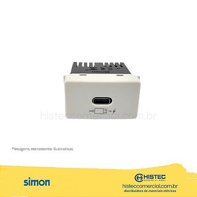 MÓDULO CARREGADOR SIMON USB TIPO C 2.1A BIVOLT BR 19.382-30