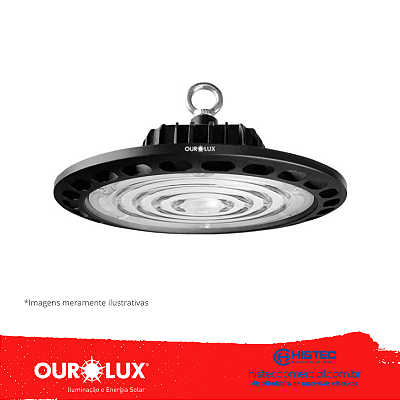 LUMINÁRIA LED HIGHBAY UFO OUROLUX 150W 6500K IP65 05594 15000lms