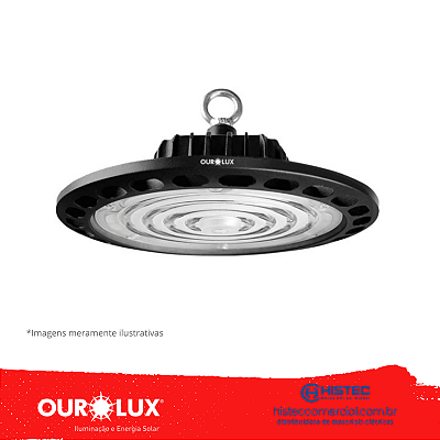 LUMINÁRIA LED HIGHBAY UFO OUROLUX 200W 6500K IP65 05595 20000lms