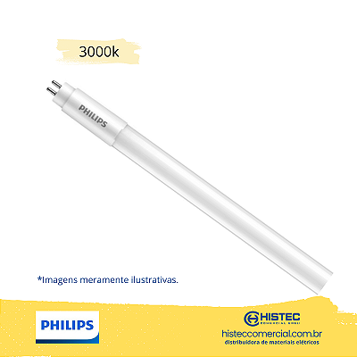 LÂMPADA PHILIPS LED tube 16W T5 1850 lumens 1163mm BIVOLT 3000K