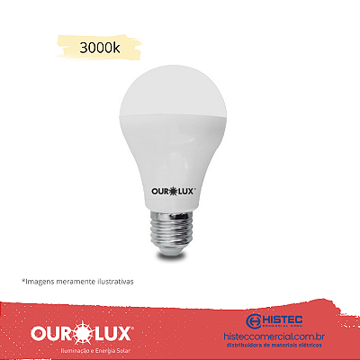 LÂMPADA SUPERLED BULBO OUROLUX 12W BIVOLT 3000K E27 20047