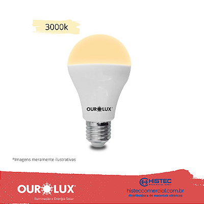 LÂMPADA SUPERLED BULBO OUROLUX 15W A.P.E27 BIVOLT 3000K 20395