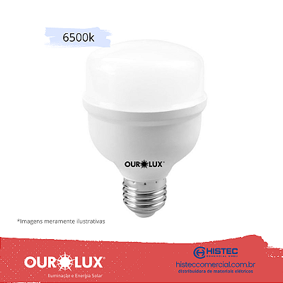 LÂMPADA SUPERLED BULBO  T ALTA POTÊNCIA OUROLUX 20W E27 BIVOLT 6500K 20350