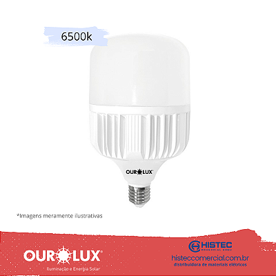 LÂMPADA  SUPERLED BULBO  T ALTA POTÊNCIA OUROLUX 150W E27 BIVOLT 6500K 20389