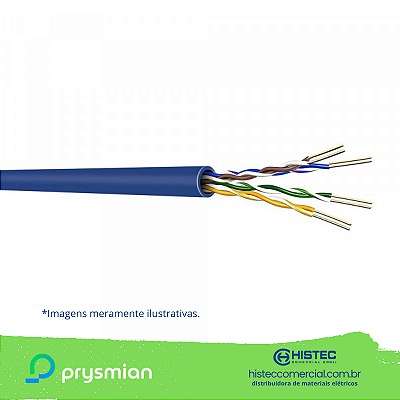 CABO DE REDE MULTILAN PRYSMIAN 24AWGx4P CAT5E U/UTP EZ CAIXA 305 M AZUL