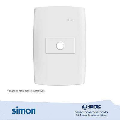 PLACA 4x2 SAIDA FIO+SUP.BRANCA SIMON 30 LINE 300901-30