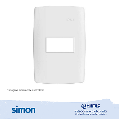 PLACA 4x2 1P+SUPORTE BRANCA SIMON 30 LINE 300911-30