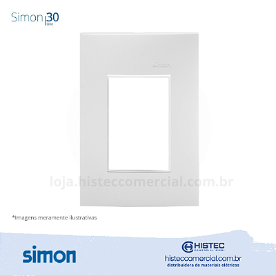PLACA 4x2 3P+SUPORTE BRANCA SIMON 30 LINE 300913-30