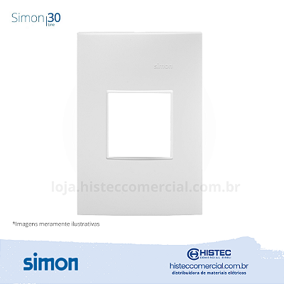 PLACA 4x2 2P+SUPORTE BRANCA SIMON 30 LINE 300922-30