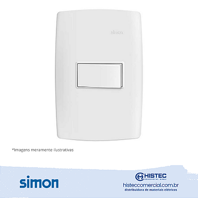 CONJUNTO INTERRUPTOR PARALELO 10A 250V BRANCA SIMON 30 LINE 300933-30