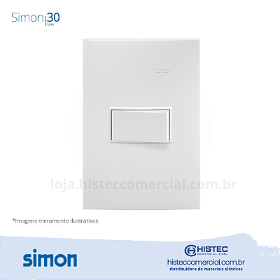 CONJUNTO INTERRUPTOR PARALELO 10A 250V BRANCA SIMON 30 LINE 300933-30