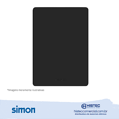 PLACA 4x2 CEGA+SUPORTE PRETO SIMON 20.900-37