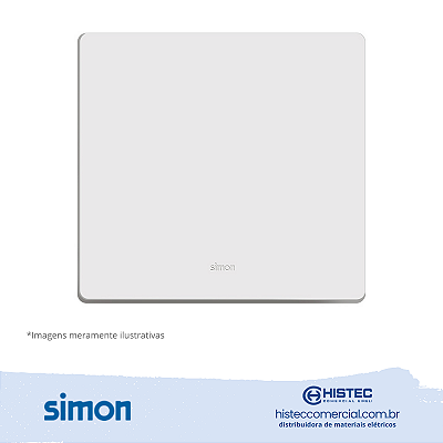 PLACA 4x4 CEGA+SUPORTE BRANCA SIMON 20.900-50