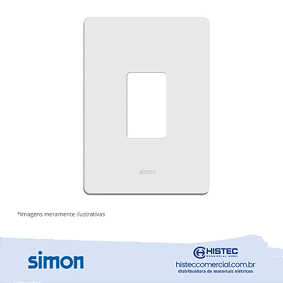 PLACA PARA MOVEIS 1P COM SUPORTE BRANCA SIMON 20.914-30