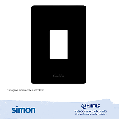 PLACA PARA MOVEIS 1P COM SUPORTE PRETO SIMON 20.914-37