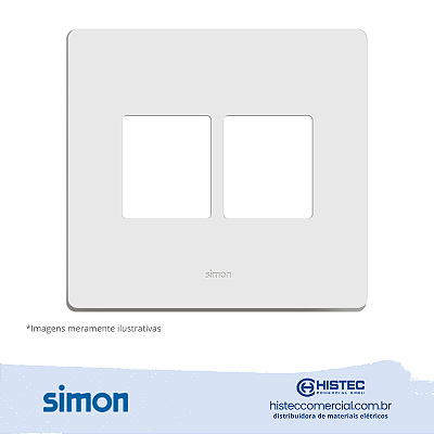 PLACA 4x4 4P HORIZONTAL+SUPORTE BRANCA SIMON 20.922-50