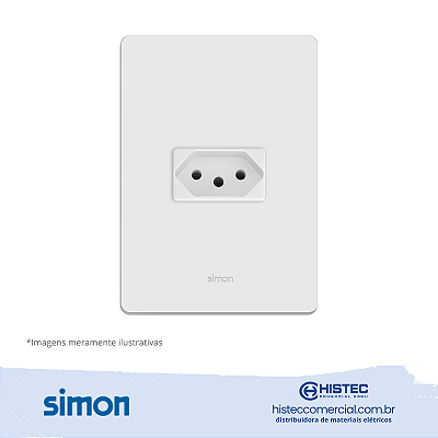 CONJUNTO TOMADA 2P+T NBR 20A 250V BRANCA SIMON 20.926-30