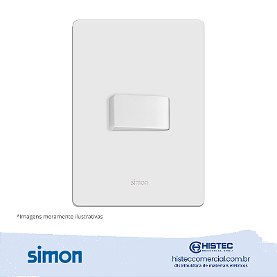 CONJUNTO INTERRUPTOR SIMPLES 10A 250V BRANCA SIMON 20.931-30