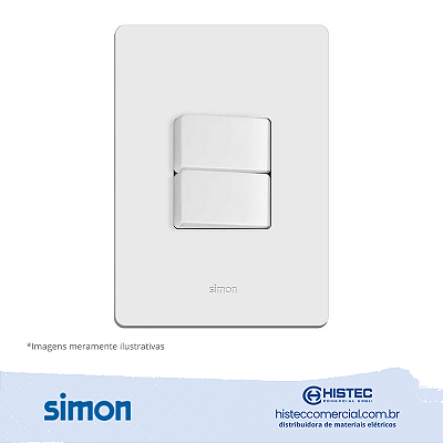 CONJUNTO 2 INTERRUPTORES PARALELOS 10A 250V BRANCA SIMON 20.936-30