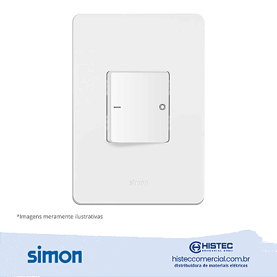CONJUNTO INTERRUPTOR BIPOLAR DUPLO 25A 250V BRANCA SIMON 20.941-30