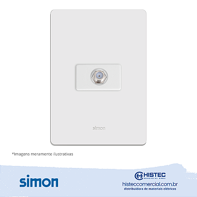 CONJUNTO TOMADA COAXIAL P/TV BRANCA SIMON 20.965-30