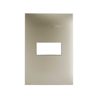 PLACA 4x2 1P HORIZONTAL CHAMPAGNE SIMON 35.611-33