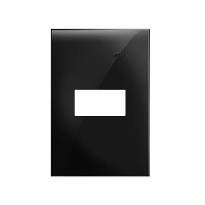 PLACA 4x2 1P HORIZONTAL PRETA SIMON 35.611-39