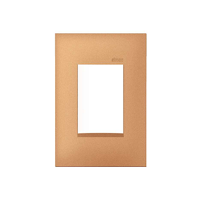 PLACA 4x2 3P HORIZONTAL ROSE GOLD SIMON 35.613-43