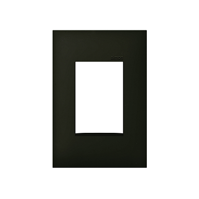 PLACA 4x2 3P HORIZONTAL PRETO FOSCO SIMON 35.613-44