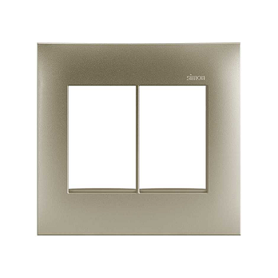 PLACA 4x4 6P HORIZONTAL CHAMPAGNE SIMON 35.613-53