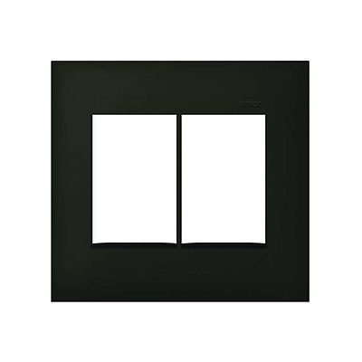 PLACA 4x4 6P HORIZONTAL PRETO FOSCO SIMON 35.613-64