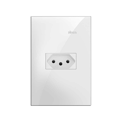 CONJUNTO TOMADA 2P+T HORIZONTAL 4x2 20A 250V BRANCA SIMON 35.926-30