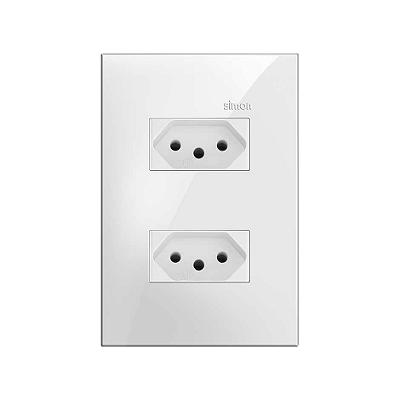 CONJUNTO 2 TOMADA 2P+T 4x2 20A 250V BRANCO SIMON 35.955-30