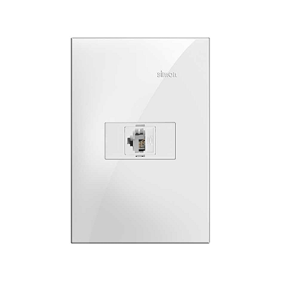 CONJUNTO TOMADA RJ11 4x2 BRANCO SIMON 35.962-30