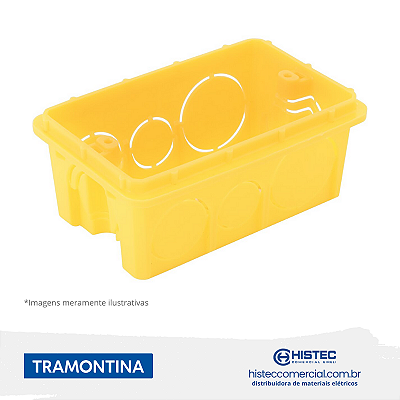 CAIXA EMBUTIR 4X2 AMARELA TRAMONTINA