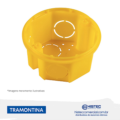 CAIXA EMBUTIR 3X3 AMARELA TRAMONTINA