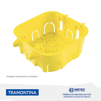 CAIXA DRYWALL EMBUTIR 4X4 AMARELA TRAMONTINA