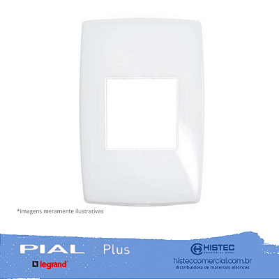 PLACA COM 2 POSTOS HORIZONTAIS 4x2 PIALPLUS 618502