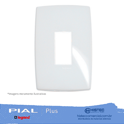 PLACA 4X2 GLOSS COM 1 POSTO VERTICAL PIALPLUS 618521